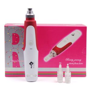 MYM Electric Derma Pen Stamp Auto MicroNeed1e Roller 2x 12Pin Cartridges - Image 1