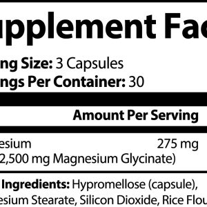 Magnesium Glycinate 90 Capsules - Image 3