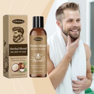 WoodSleep Facial Hair Cleanser For Men Gentle Cleansing Care Facial Hair Moisturizing And Moisturizing Care Solution - Image 2
