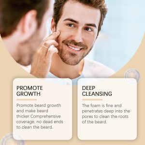 WoodSleep Facial Hair Cleanser For Men Gentle Cleansing Care Facial Hair Moisturizing And Moisturizing Care Solution - Image 3