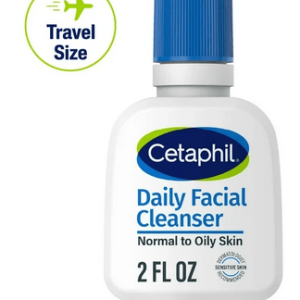 Cetaphil Travel Size Daily Facial Cleanser for Sensitive, Combination to Oily Skin, 2 oz - Image 1