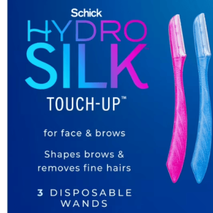 Schick Hydro Silk Touch-Up Manual Dermaplaning Razor with Precision Cover, 3 Ct, Women's Face Razor