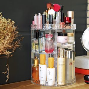 Makeup Organizer, 360 Degree Rotating Adjustable Cosmetic Organizer Makeup Storage - Image 3