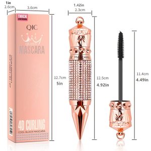 Scepter Mascara: Waterproof, Smudge-Proof, and Natural Thick Curling with a Rhinestone Decorative Shell - Elongate Your Eyelashes Instantly! - Image 4