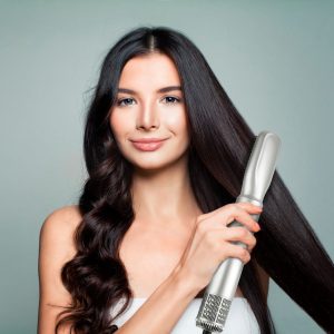 6 In 1 Hot Air Styler Volumizer Straightener Curler Dryer Automatic Wrap Styler Hair Dryer Brush Set with 3 Temp Settings ALCI Plug Glove Cable Zip Tie - Image 13