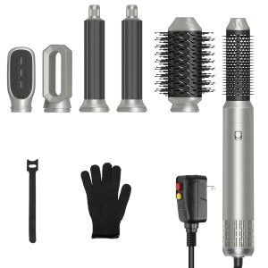 6 In 1 Hot Air Styler Volumizer Straightener Curler Dryer Automatic Wrap Styler Hair Dryer Brush Set with 3 Temp Settings ALCI Plug Glove Cable Zip Tie - Image 15