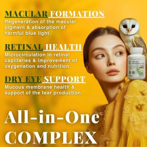 Macular Support Eye Health Vitamins Vision Supplements Lutein 400mg Zeaxanthin 10mg Eyebright Herb Lycopene Supplement Bilberry Supplement for Eyes Eye Vitamins for Seniors & Adults - Image 4