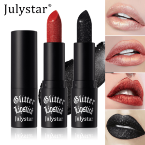 PSJ301-028 12 colors shiny matte lipstick Carved pearlescent glitter lipstick 3pc mixed sales Matte velvet lip lipstick makeup Velvet matte texture 24h Single product 0.4g Matte color - Image 3