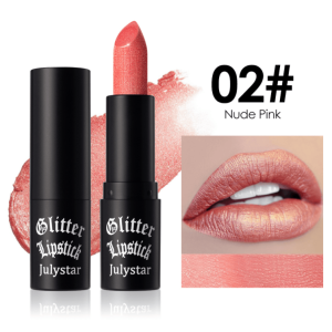 PSJ301-028 12 colors shiny matte lipstick Carved pearlescent glitter lipstick 3pc mixed sales Matte velvet lip lipstick makeup Velvet matte texture 24h Single product 0.4g Matte color - Image 8