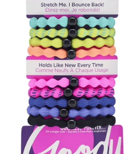 Goody Ouchless Forever Hair Elastics, Small Ponytail Holder, Multicolor Neon, 10 Ct