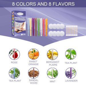 EELHOE Aromatherapy Ear Candle Gentle Cleansing Treatment Relaxing With Multicolor Ear Candle Set - Image 4