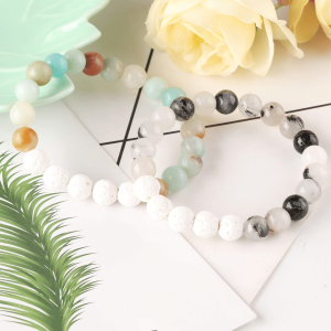 Lava Rock Bracelets; Diffuser Bracelets for Aromatherapy Essential Oils; Anxiety Bracelet Stress Relief Beads Bracelets Healing Stone Relaxation Gift - Image 5