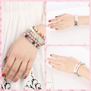 Lava Rock Bracelets; Diffuser Bracelets for Aromatherapy Essential Oils; Anxiety Bracelet Stress Relief Beads Bracelets Healing Stone Relaxation Gift - Image 4