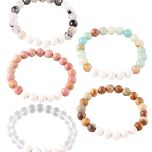 Lava Rock Bracelets; Diffuser Bracelets for Aromatherapy Essential Oils; Anxiety Bracelet Stress Relief Beads Bracelets Healing Stone Relaxation Gift - Image 7