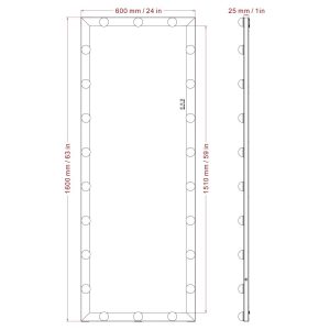 Hollywood Full Length Mirror with Lights Full Body Vanity Mirror with 3 Color Modes Lighted Standing Floor Mirror for Dressing Room Bedroom Wall Mounted Touch Control Silver 63"x24" - Image 16