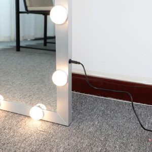 Hollywood Full Length Mirror with Lights Full Body Vanity Mirror with 3 Color Modes Lighted Standing Floor Mirror for Dressing Room Bedroom Wall Mounted Touch Control Silver 63"x24" - Image 17