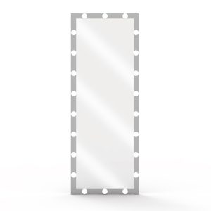 Hollywood Full Length Mirror with Lights Full Body Vanity Mirror with 3 Color Modes Lighted Standing Floor Mirror for Dressing Room Bedroom Wall Mounted Touch Control Silver 63"x24" - Image 5