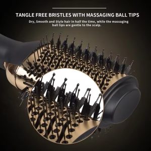 One Step Hair Dryer and Volumiser 1000W Blow Dryer Brush Hot Air Styling Brush Professional Hair Straightener Curler Travel Friendly Heated Hairbrush with Free Gift - Image 8