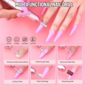 Acrylic Nail Kit Dip Powder Nail Kit Starter with Drill and UV Light, 20 Colors Fast Dry Powder Nail Dipping kit, with Base & Top Coat Activator Dip Nail Kit for French Nail Art Manicure DIY - Image 7