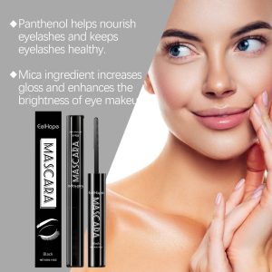 Eelhope Black Mascara Long-Lasting Long-Lasting Makeup Natural Beautiful Curling Does Not Easily Stain Black Mascara - Image 3