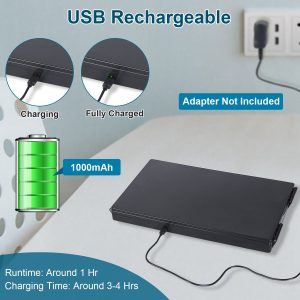 3 Way Mirror with LED Telescopic Hanger Tri-fold Mirror Personal Makeup Mirror with Micro USB Cable for Self Shaving Hair Cutting Dyeing Curling Braiding - Image 11